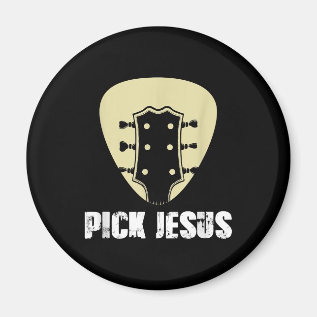Aimant Pick Jesus Religious Musician Venin Idea Guitar (Devant)