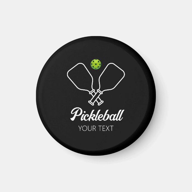 Aimant Pickleball avec pagaies et balle Personnalisé (Devant)
