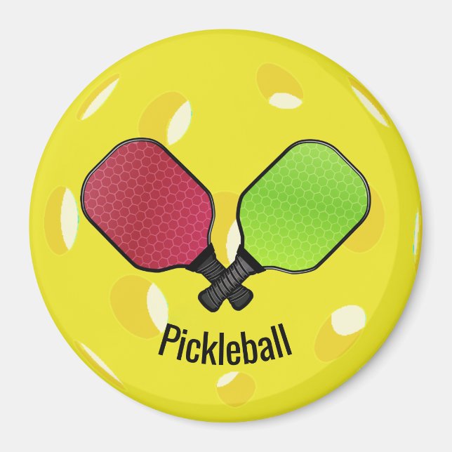 Aimant Pickleball Ball Paddle design (Devant)