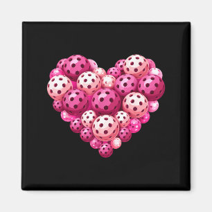 Aimant Pickleball cœur valentine's day amateur de pickleb