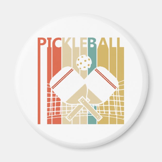 Aimant Pickleball Rétro Vintage  (Devant)