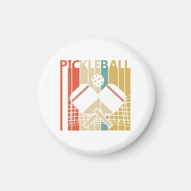 Aimant Pickleball Rétro Vintage  (Devant)