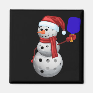 Aimant Pickleball Snowman
