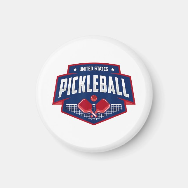 Aimant Pickleball Support Team Pickleball Player USA (Devant)