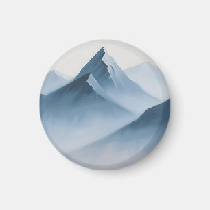 Aimant Pics de montagnes bleus brumeux