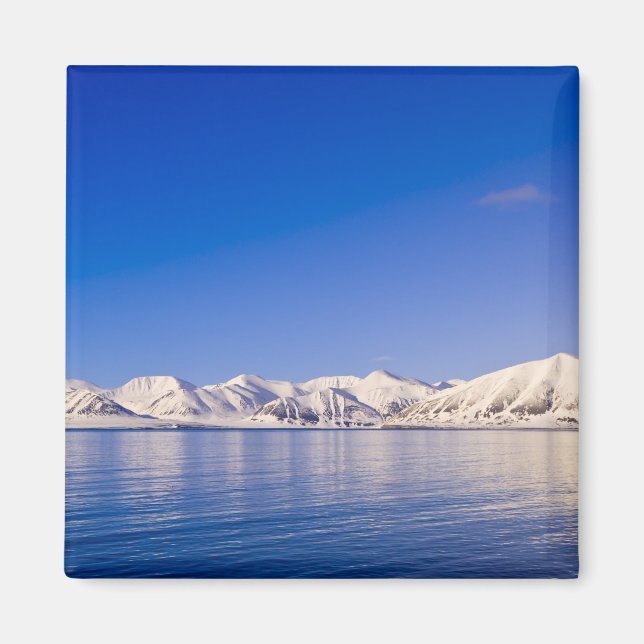 Aimant Pics enneigés Woodfjord Svalbard (Devant)