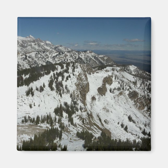 Aimant Pics neigeux des monts Grand Teton I Photographie (Devant)