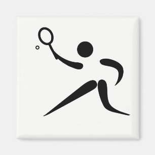 Aimant Pictogramme de tennis féminin artistique