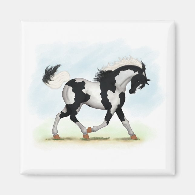 Aimant Piebald Overo Pinto Horse (Devant)