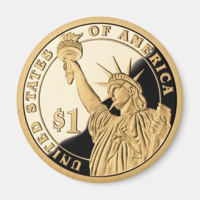 Aimant Pièce de dollar de la liberté (Devant)