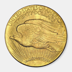 Aimant Pièce d'or de 20 dollars US Eagle