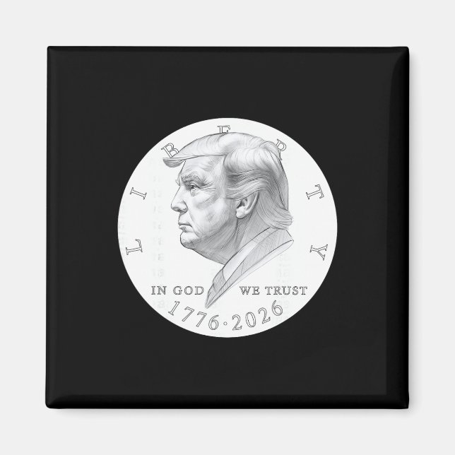 Aimant Pièce Trump Un Dollar  (Devant)