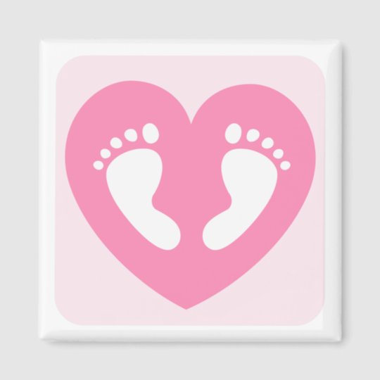 Aimant Pieds Ou Empreintes De Pas Roses De Bebe Dans Zazzle Fr