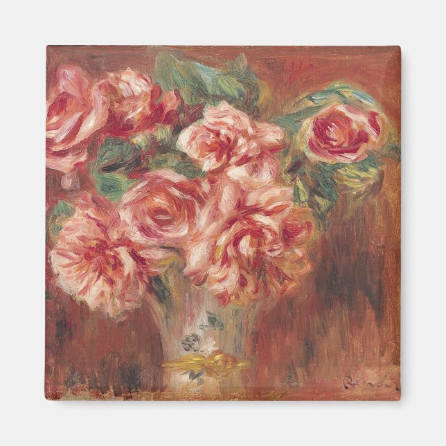 Aimant Pierre A Renoir | Roses dans un vase (Devant)