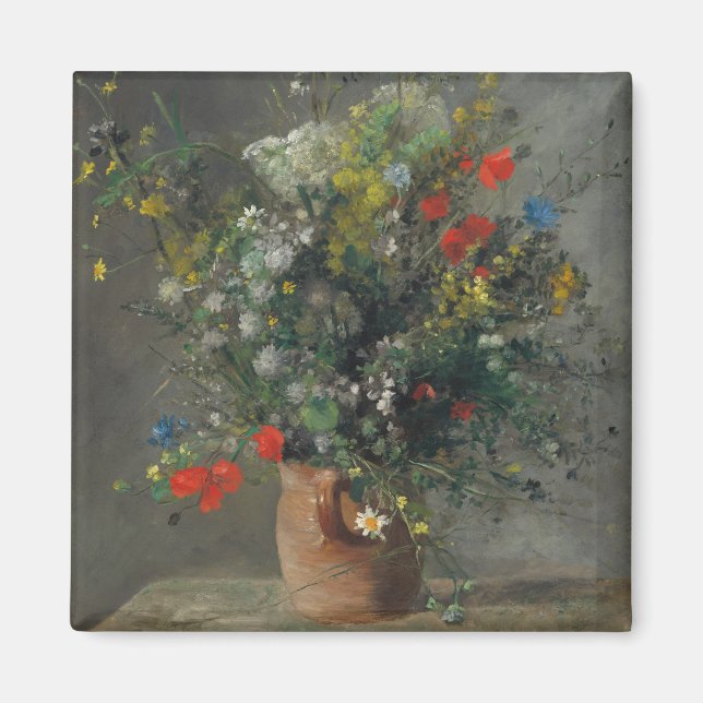 Aimant Pierre-Auguste Renoir - Fleurs dans un Vase 1866 (Devant)