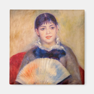 Aimant Pierre-Auguste Renoir - Jeune fille à l'éventail