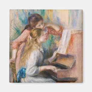 Aimant Pierre Auguste Renoir - Jeunes filles au piano