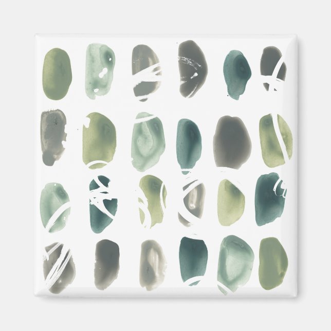 Aimant Pierre de rune - Vert (Devant)