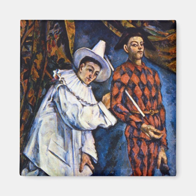 Aimant Pierrot and Harlequin, Mardi Gras by Paul Cezanne (Devant)