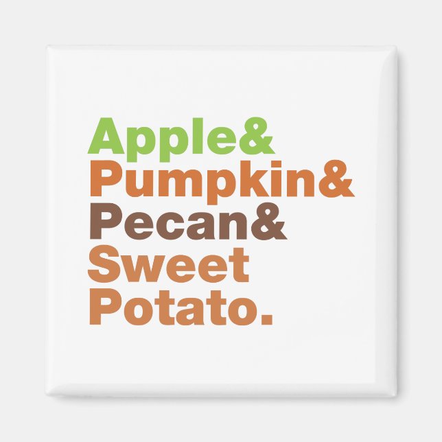 Aimant Pies de vacances ~ Fête Noël Thanksgiving Noël (Devant)