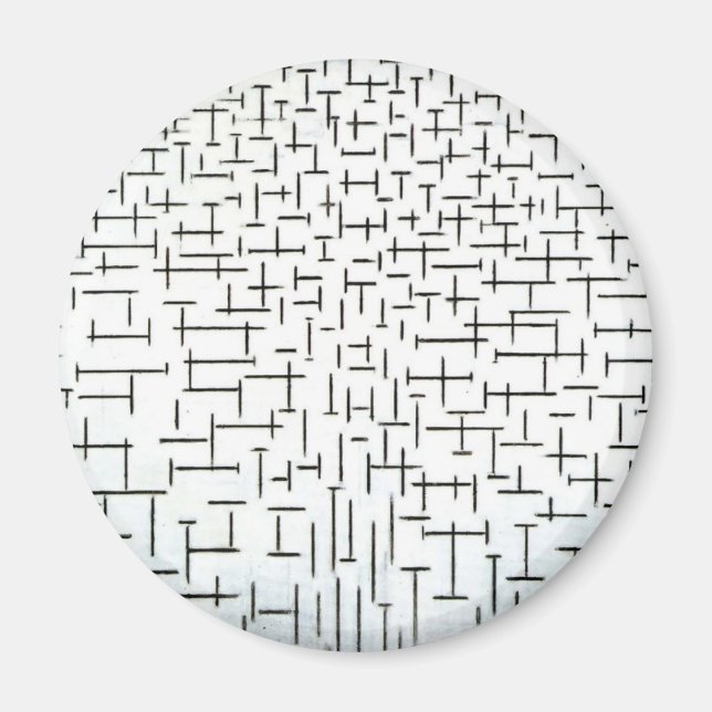 Aimant Piet Mondrian Art moderne (Devant)