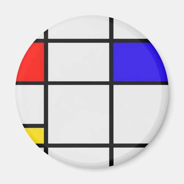 Aimant Piet Mondrian Art moderne (Devant)