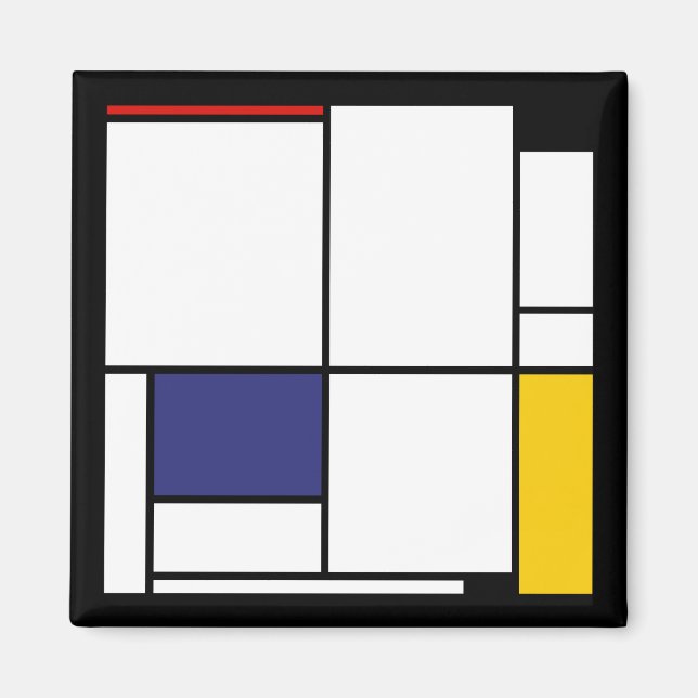 Aimant Piet Mondrian, Tableau 1 (Devant)