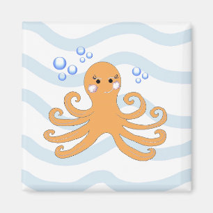 Aimant Pieuvre caricaturale