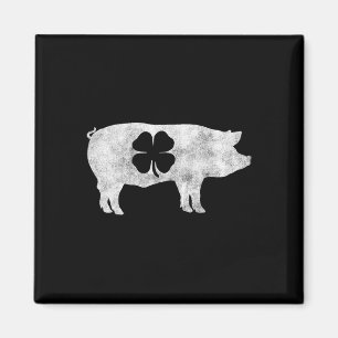 Aimant Pig Hog Bbq Meat Cadeau St. Patrick's Day Shamrock