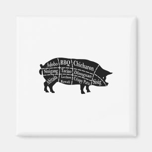 Aimant Pig Parts Filipino Food Bbq Pinoy Adobo Funny Porc