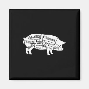 Aimant Pig Parts Filipino Food Bbq Pinoy Adobo Funny Porc