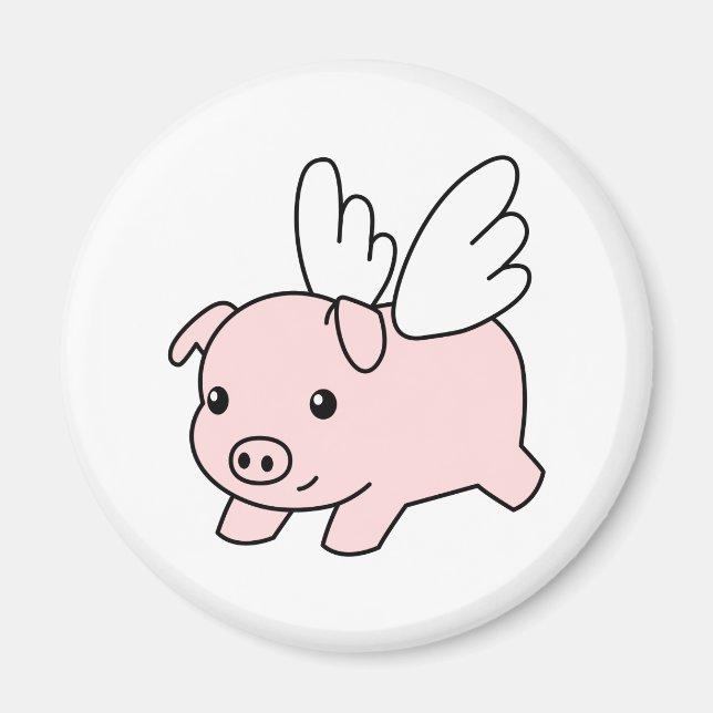 Aimant Pig volant - Piglet avec ailes (Devant)