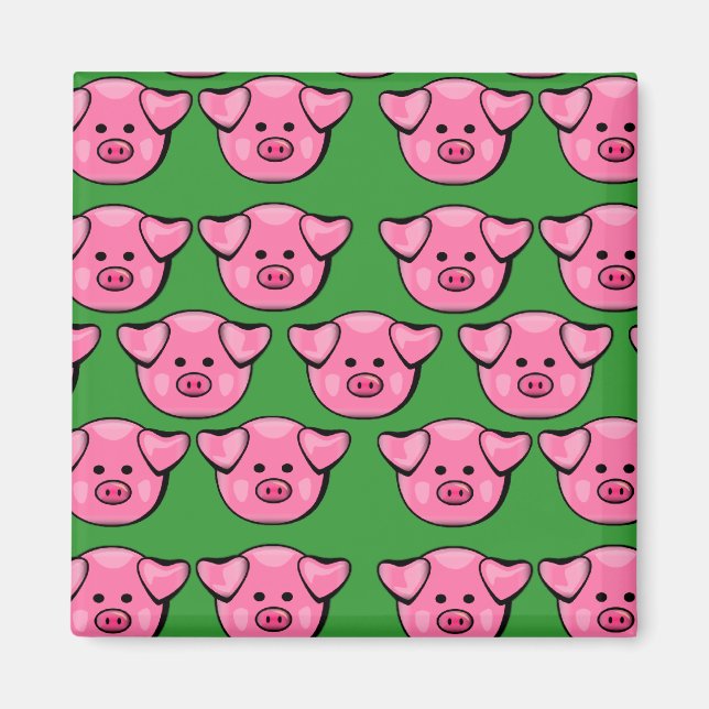 Aimant Piggies roses mignonnes (Devant)
