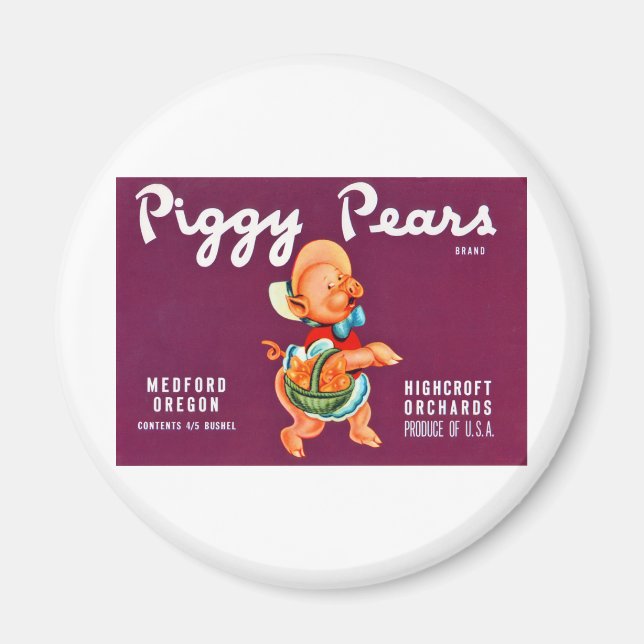 Aimant Piggy Pears (Devant)