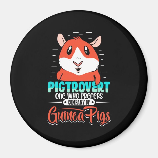 Aimant Pigtrovert De Cochon De Guinée Qui Préfère (Devant)