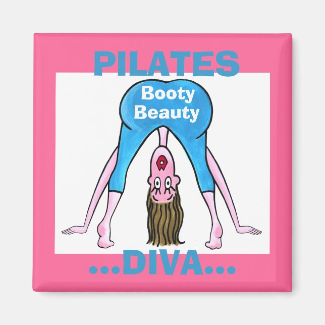 Aimant PILATES DIVA-Booty Beauté (Devant)