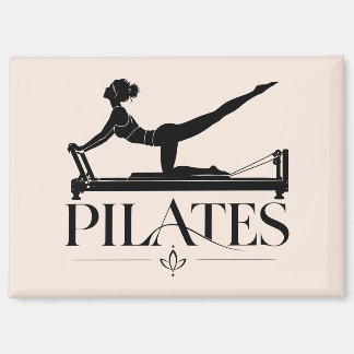 Aimant Pilates Reformer Noir et Rose Pâle