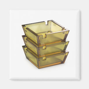 Aimant Pile avec cendriers en verre