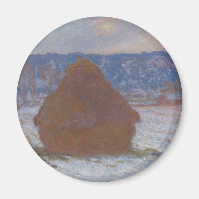 Aimant Pile de blé (Effet de neige, Jour couvert) (1890-9 (Devant)