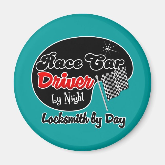 Aimant Pilote de voiture de course par serrurier de nuit  (Devant)