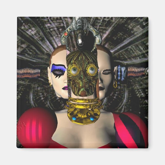 Aimant PILOTE SPACESHIP ANDROID XENIA, Science-fiction (Devant)