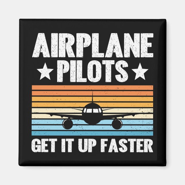 Aimant Pilotes d'avion se lever plus vite Aviator avion (Devant)