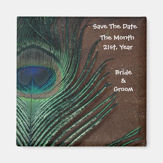 Aimant Piment Peacock avec Brown et or (Devant)