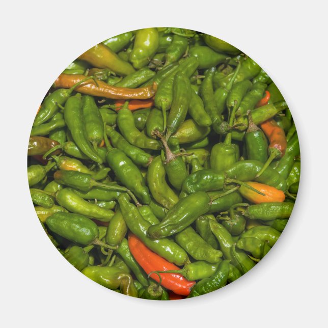 Aimant Piments à vendre au marché (Devant)