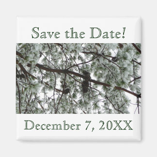 Aimant Pin d'hiver Enregistrer l'aimant de date