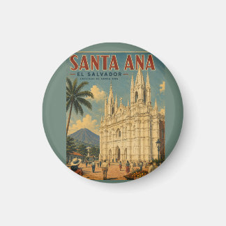Aimant Pin  Santa Ana, El Salvador  Retro poster