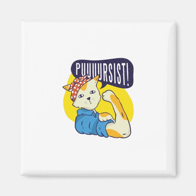 Aimant Pin-up chat (Devant)