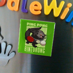 Aimant Ping Pong Binturong Funky Table Tennis Bearcat