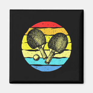 Aimant Ping Pong Table Tennis Amateurs Retro