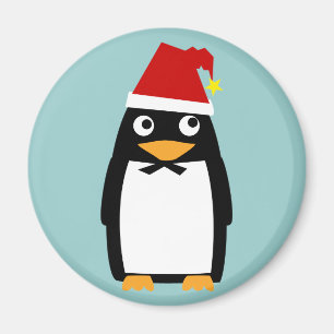 Aimant Pingouin avec le chapeau de Santa
